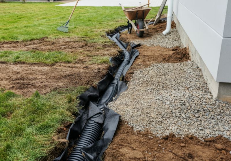 lawn drains installation